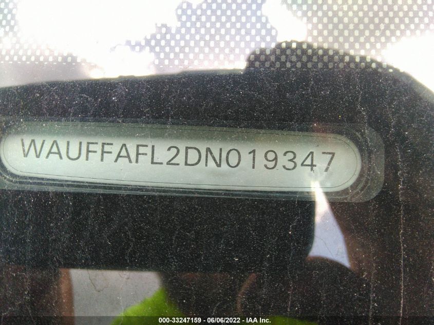 2013 AUDI A4 PREMIUM PLUS WAUFFAFL2DN019347