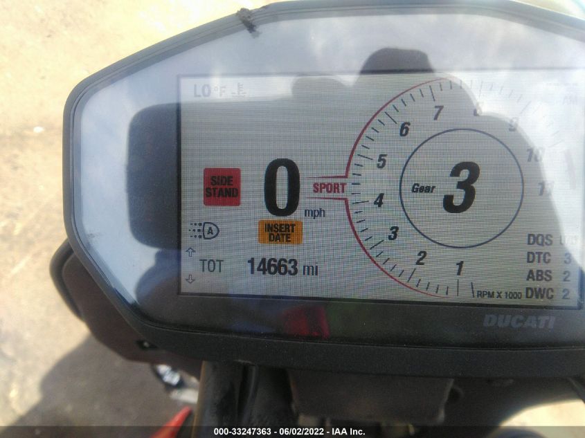 2019 DUCATI HYPERMOTARD 950/950 SP ZDMBAJDT6KB000340