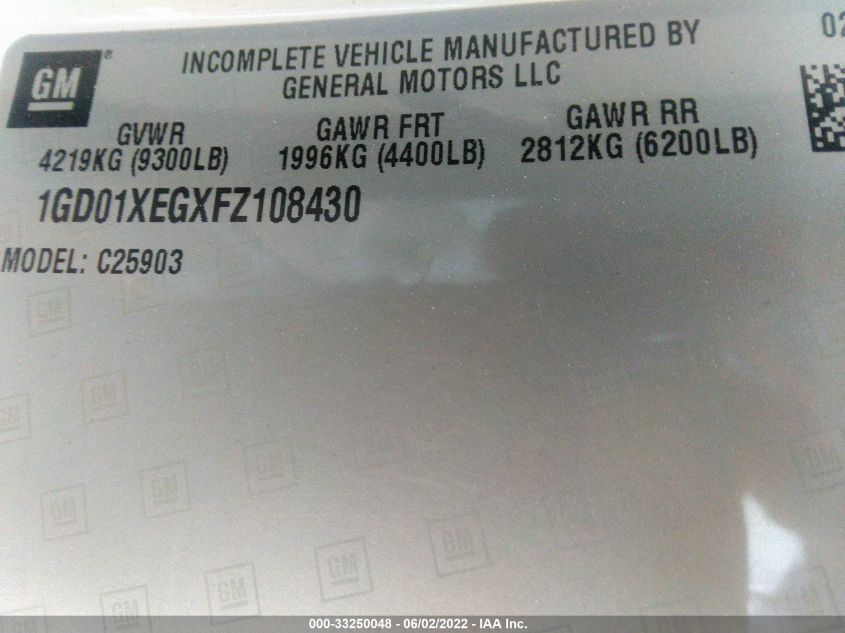 2015 GMC SIERRA 2500HD 1GD01XEGXFZ108430