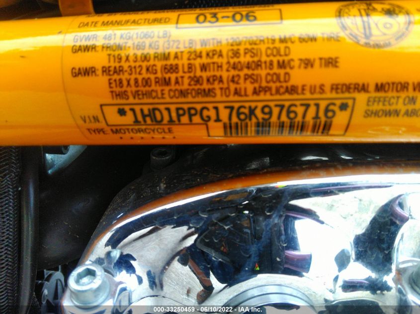 2006 HARLEY-DAVIDSON VRSCSE 1HD1PPG176K976716