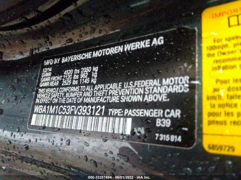 2015 BMW 2 SERIES M235I WBA1M1C53FV393121