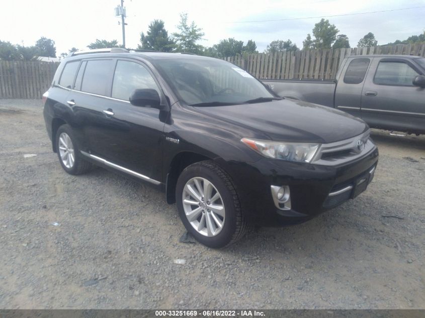 2013 TOYOTA HIGHLANDER HYBRID LIMITED JTEDC3EH7D2013777