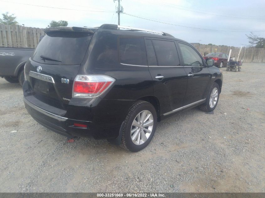 2013 TOYOTA HIGHLANDER HYBRID LIMITED JTEDC3EH7D2013777