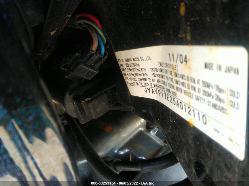 2005 YAMAHA XV1700 A JYAVP17E25A012110