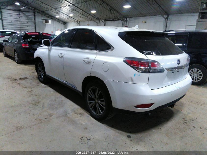2013 LEXUS RX 450H JTJZB1BA0D2409572