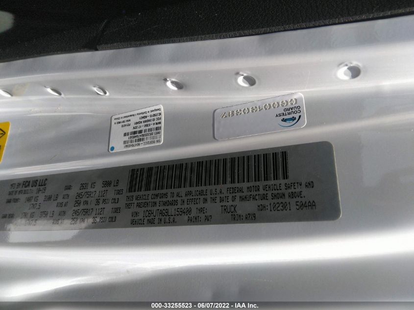 2020 JEEP GLADIATOR SPORT S 1C6HJTAG9LL159400