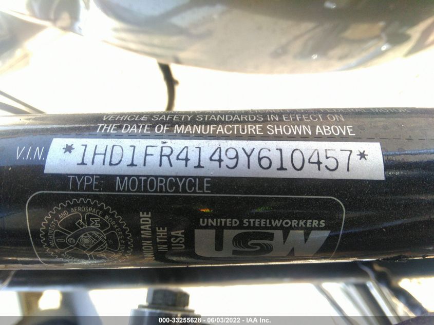 2009 HARLEY-DAVIDSON FLHRC 1HD1FR4149Y610457