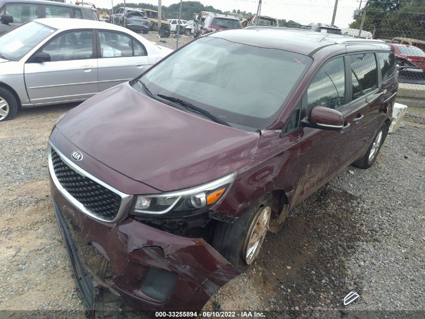 2016 KIA SEDONA LX KNDMB5C12G6150938
