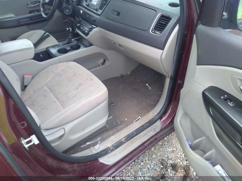 2016 KIA SEDONA LX KNDMB5C12G6150938