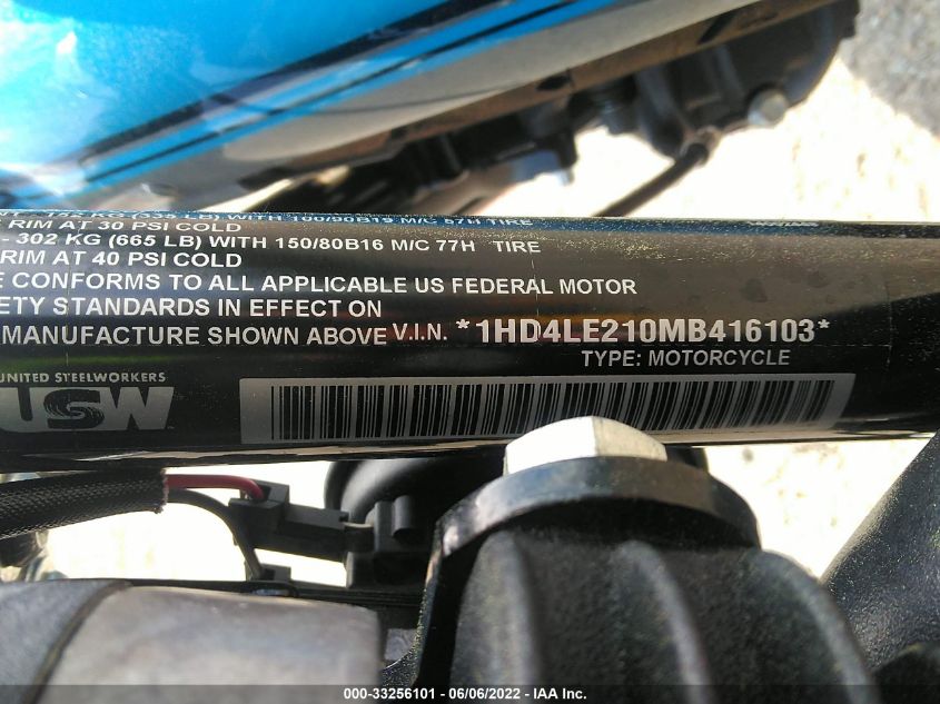 2021 HARLEY-DAVIDSON XL883 N 1HD4LE210MB416103