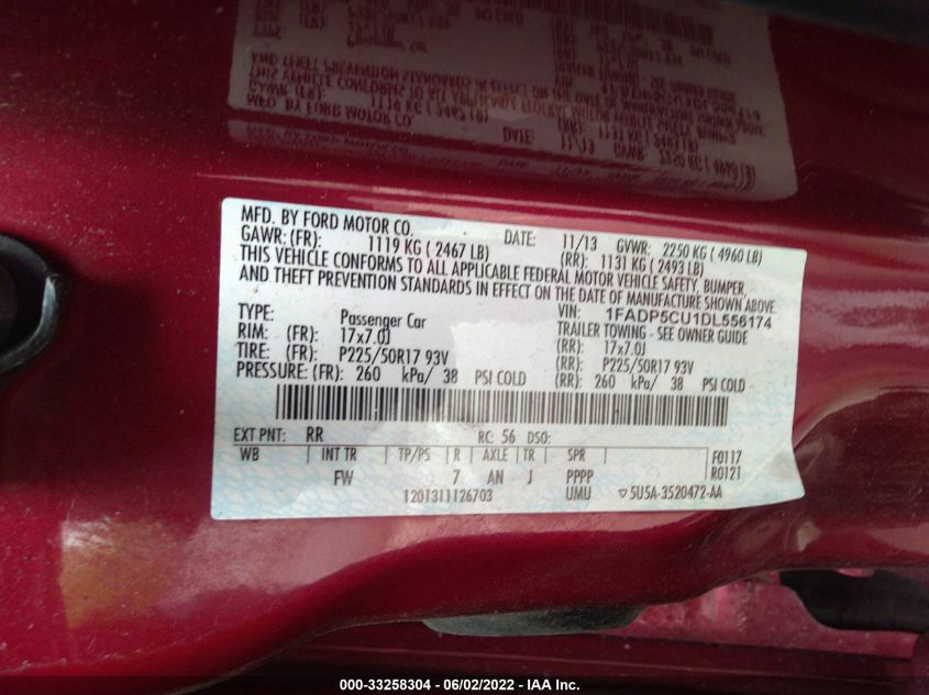 2013 FORD C-MAX ENERGI SEL 1FADP5CU1DL556174