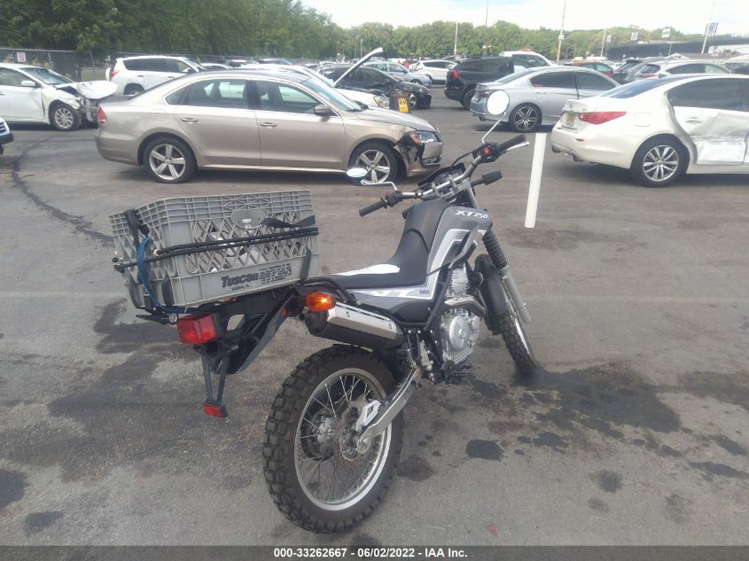 2021 YAMAHA XT250 JYADG24EXMA013381