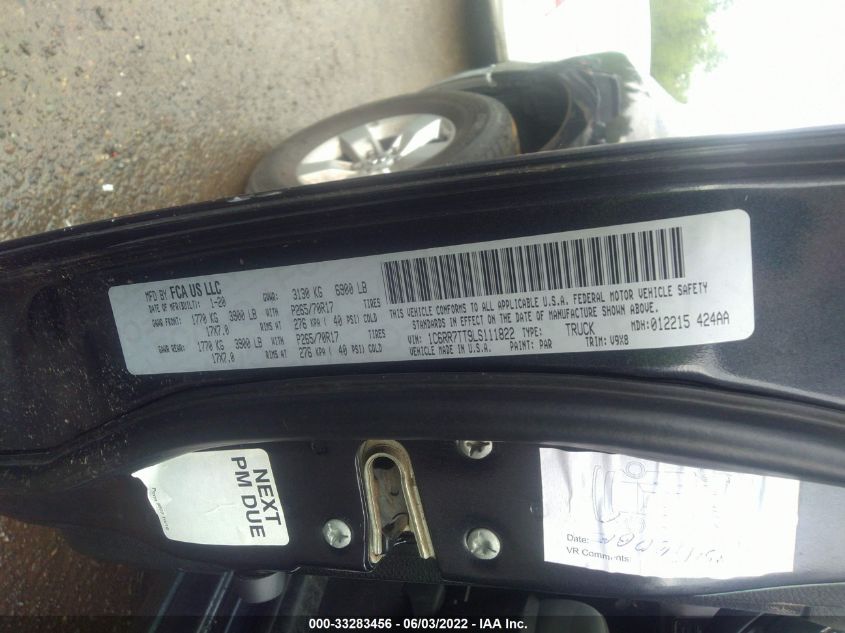 2020 RAM 1500 CLASSIC SLT 1C6RR7TT9LS111822