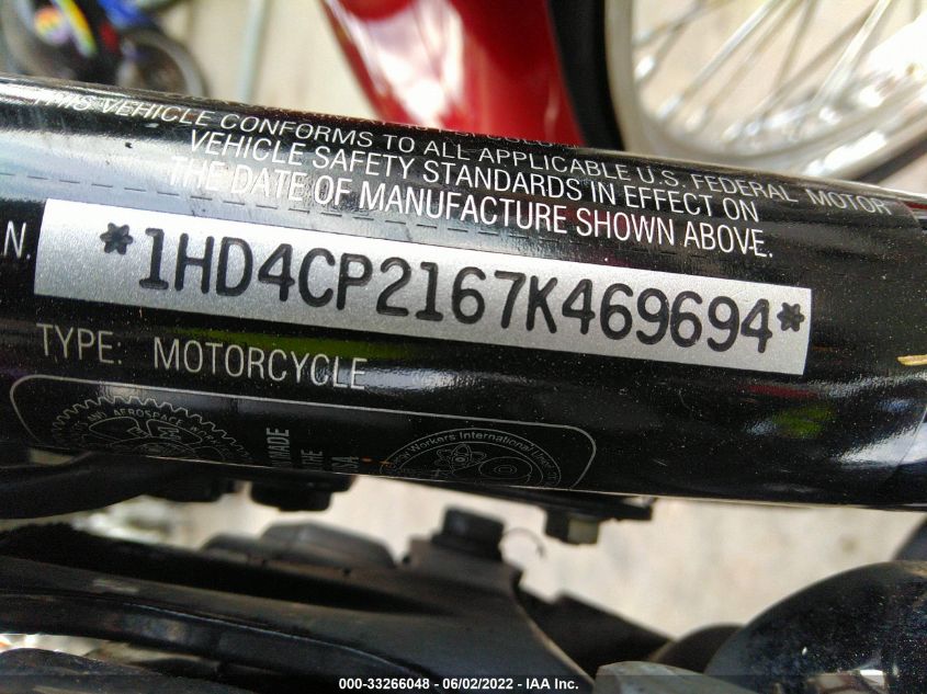 2007 HARLEY-DAVIDSON XL883 C 1HD4CP2167K469694