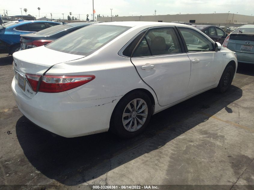 2016 TOYOTA CAMRY HYBRID HYBRID/LE/XLE/SE 4T1BD1FK2GU181385