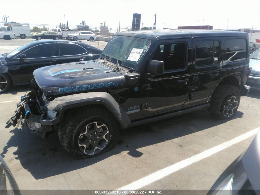 2021 JEEP WRANGLER 4XE UNLIMITED RUBICON 1C4JJXR66MW716177