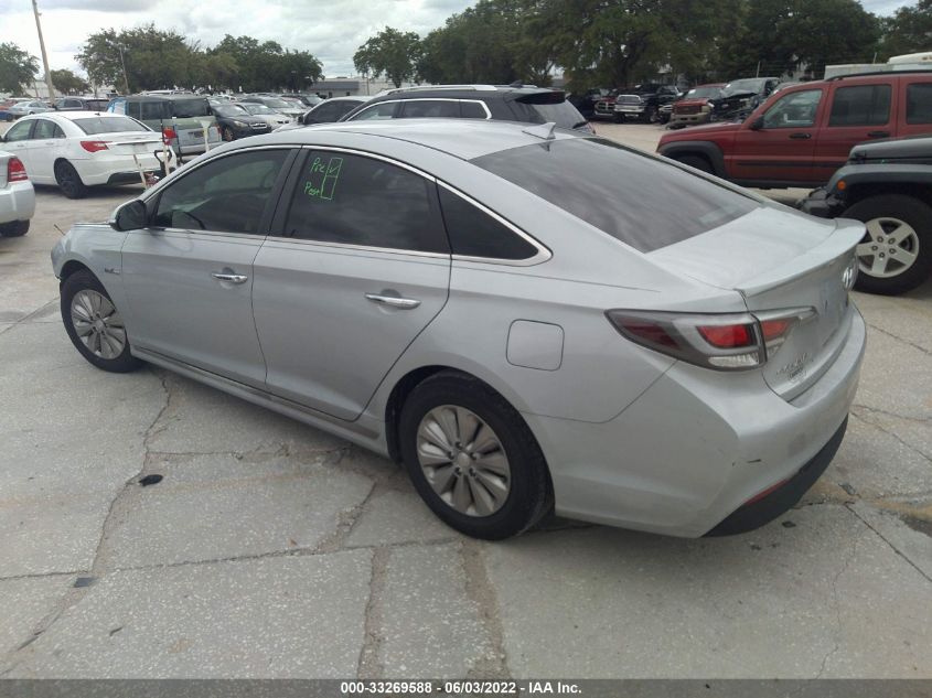 2017 HYUNDAI SONATA HYBRID SE KMHE24L37HA068665