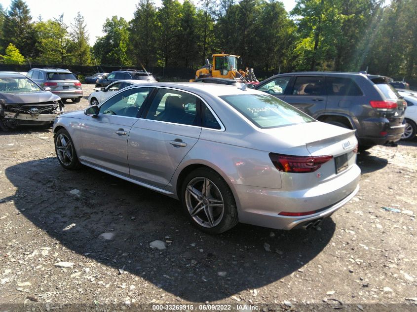 2019 AUDI S4 PREMIUM PLUS WAUB4BF40KA105781
