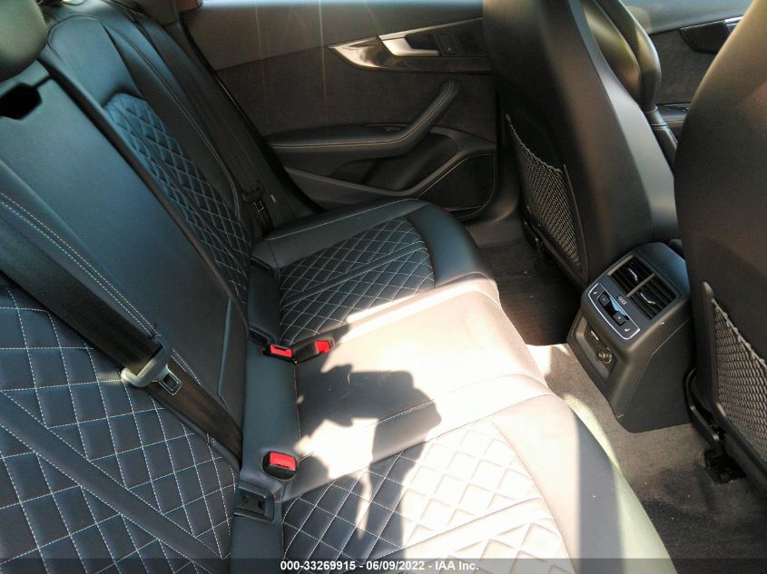 2019 AUDI S4 PREMIUM PLUS WAUB4BF40KA105781