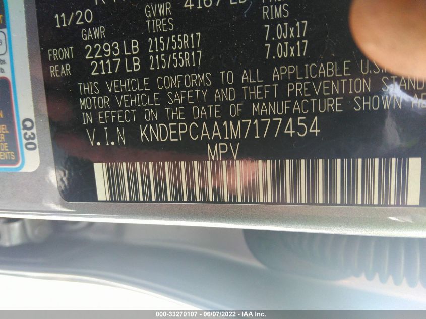 2021 KIA SELTOS LX KNDEPCAA1M7177454