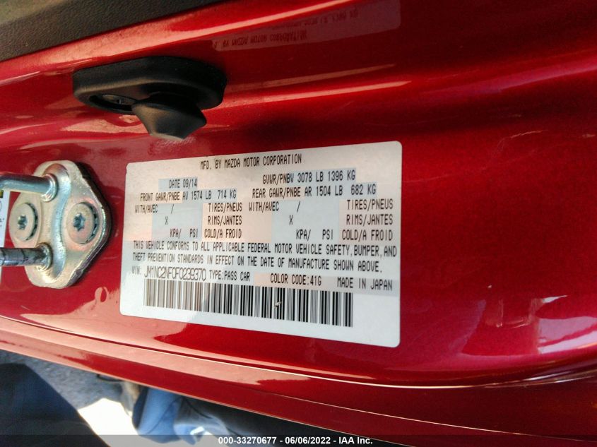 2015 MAZDA MX-5 MIATA GRAND TOURING JM1NC2NF0F0239370