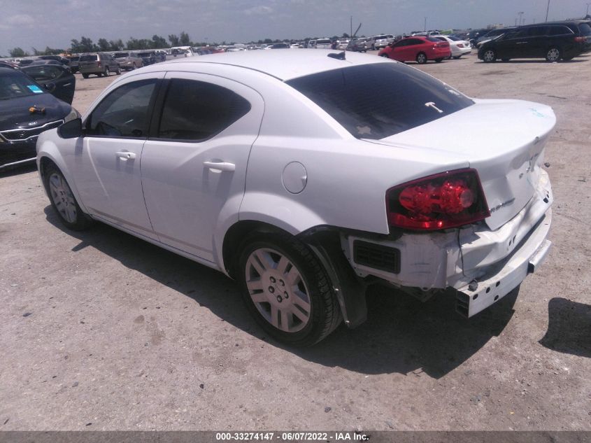 2013 DODGE AVENGER SE 1C3CDZAB9DN684260