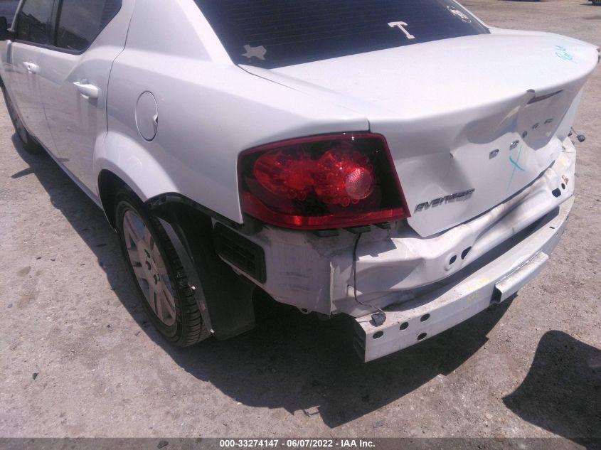 2013 DODGE AVENGER SE 1C3CDZAB9DN684260