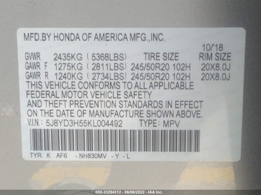 Acura Mdx 2019
