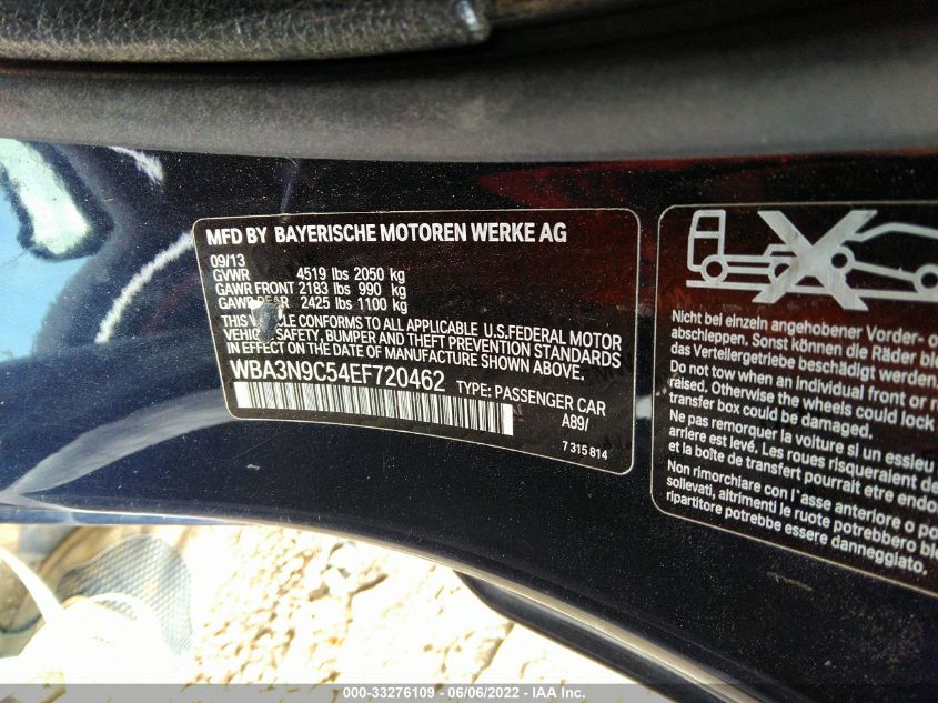 2014 BMW 4 SERIES 428I XDRIVE WBA3N9C54EF720462