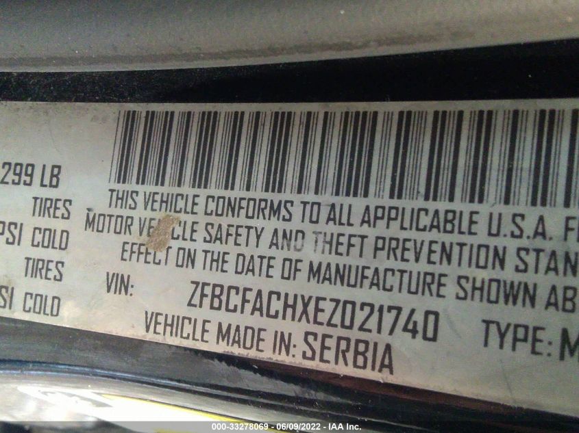 2014 FIAT 500L LOUNGE ZFBCFACHXEZ021740