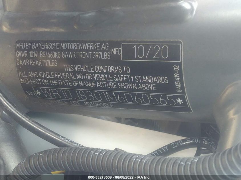 2021 BMW R 1250 RS WB10J8301M6D60565