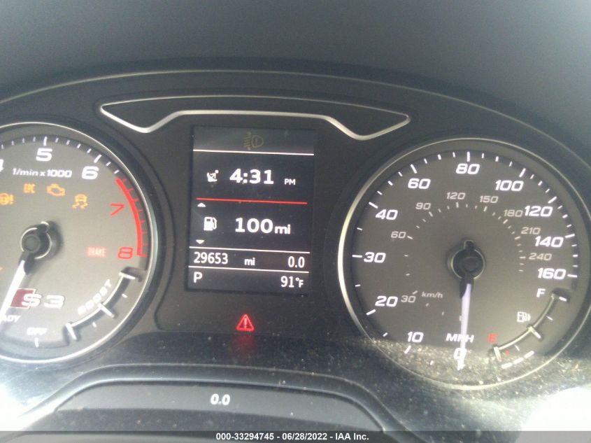 2016 AUDI S3 PREMIUM PLUS WAUB1GFF2G1038048