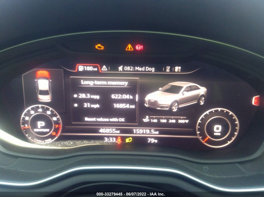 2018 AUDI A4 PREMIUM PLUS WAUENAF41JN019410
