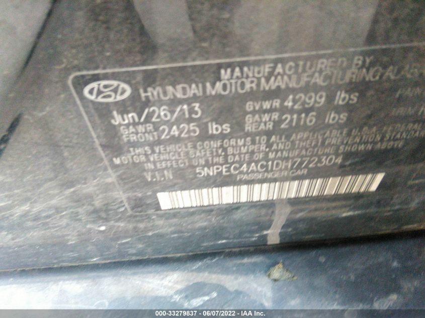 2013 HYUNDAI SONATA SE - 5NPEC4AC1DH772304