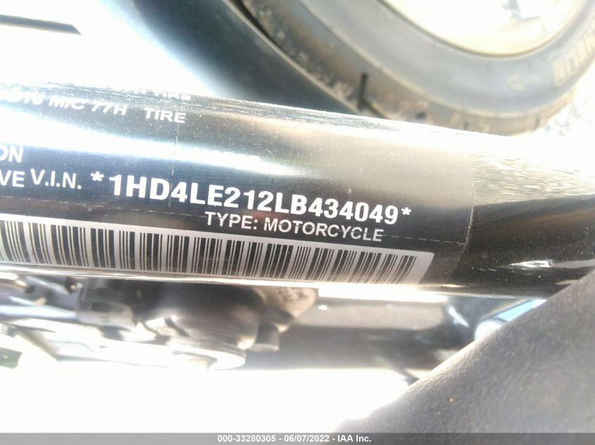 2020 HARLEY-DAVIDSON XL883 N 1HD4LE212LB434049