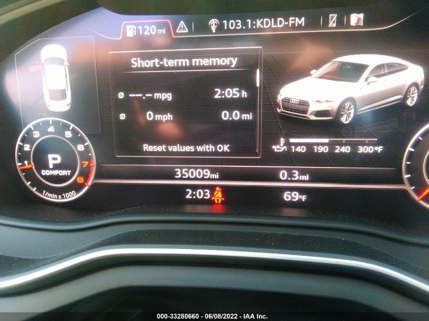 2018 AUDI A5 SPORTBACK PREMIUM PLUS WAUENCF56JA136413