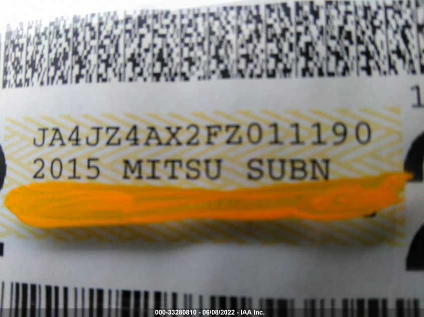 2015 MITSUBISHI OUTLANDER GT JA4JZ4AX2FZ011190