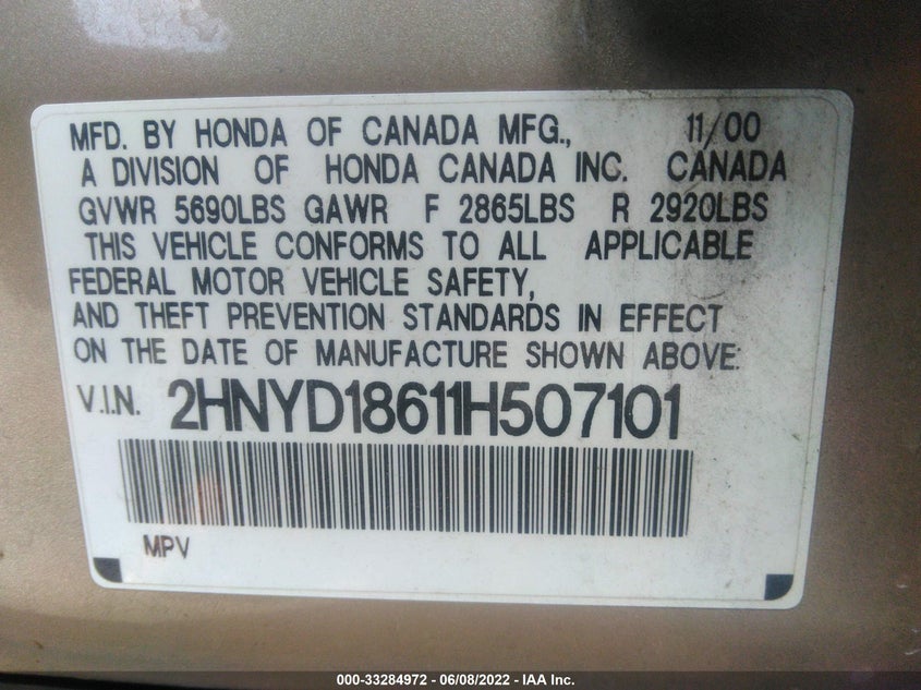 Acura Mdx 2001