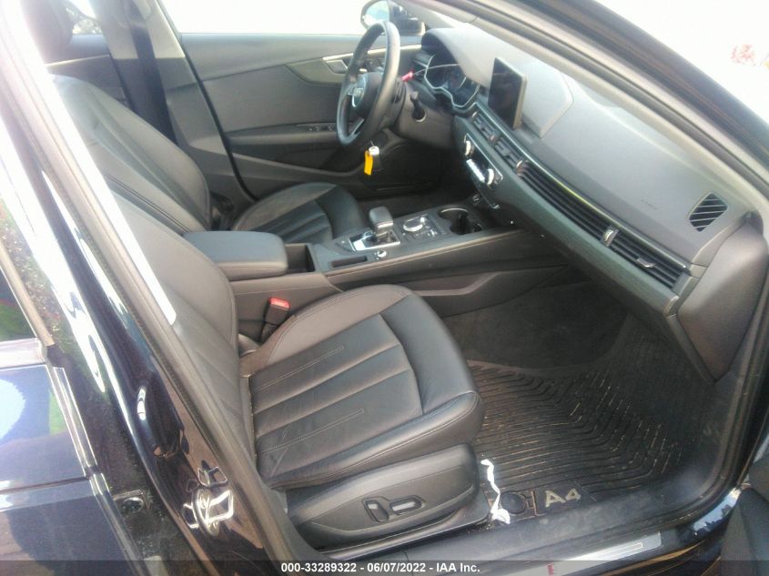 2018 AUDI A4 PREMIUM WAUKMAF49JA090660