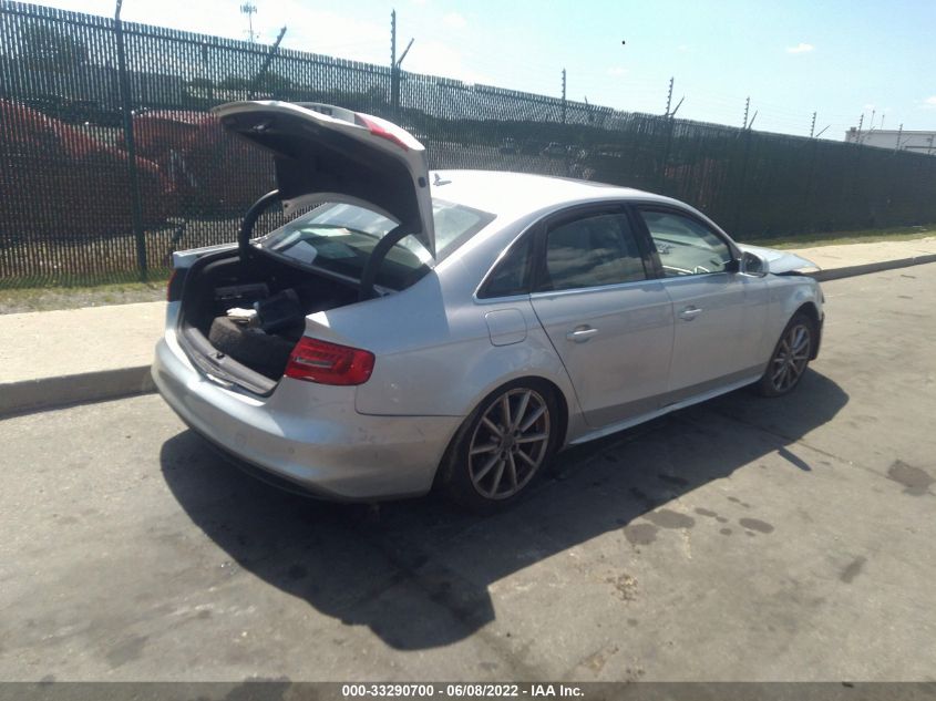 2014 AUDI A4 PREMIUM PLUS WAUFFAFL7EN026604