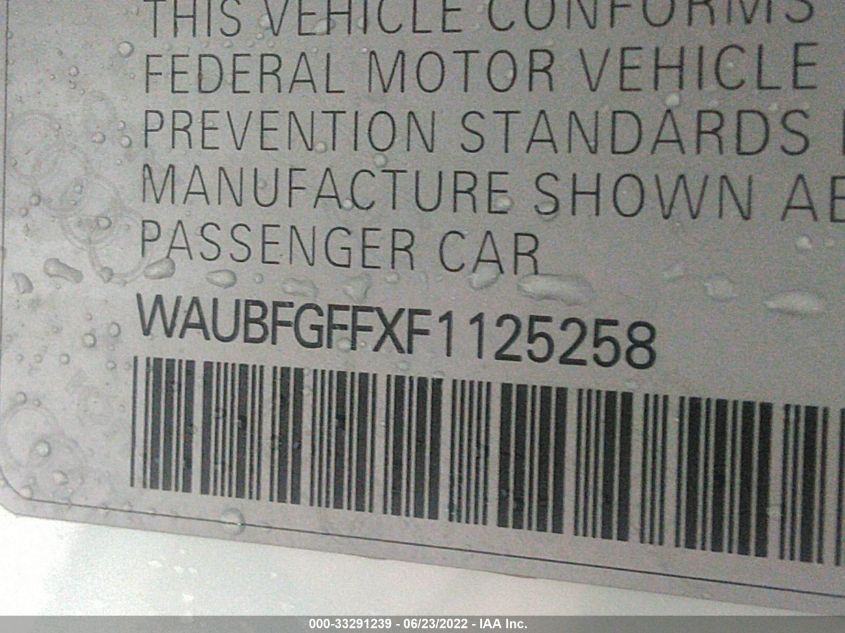 2015 AUDI S3/A3 2.0T PREMIUM WAUBFGFFXF1125258