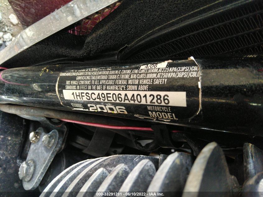 2006 HONDA VTX1800 N2 1HFSC49E06A401286
