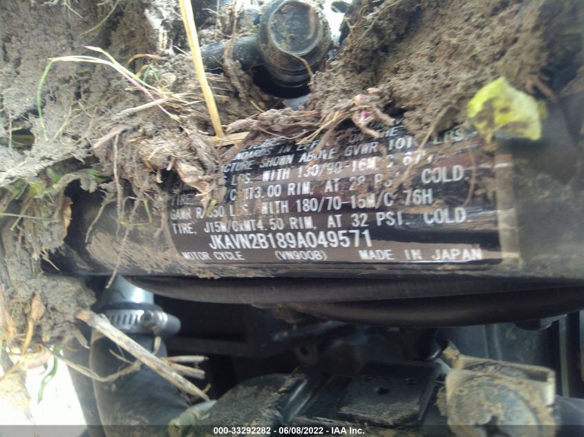 2009 KAWASAKI VN900 B JKAVN2B189A049571