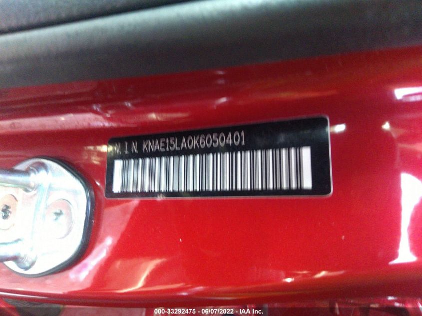 2019 KIA STINGER BASE KNAE15LA0K6050401