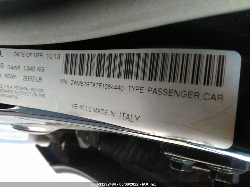 2014 MASERATI GHIBLI S Q4 ZAM57RTA7E1084440