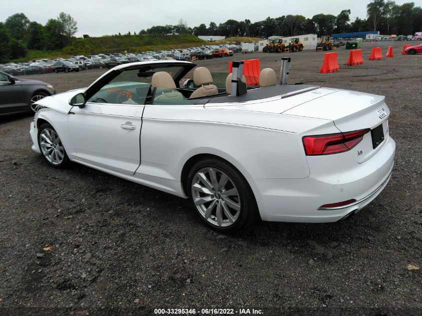 2018 AUDI A5 CABRIOLET PRESTIGE WAU2NGF52JN002226