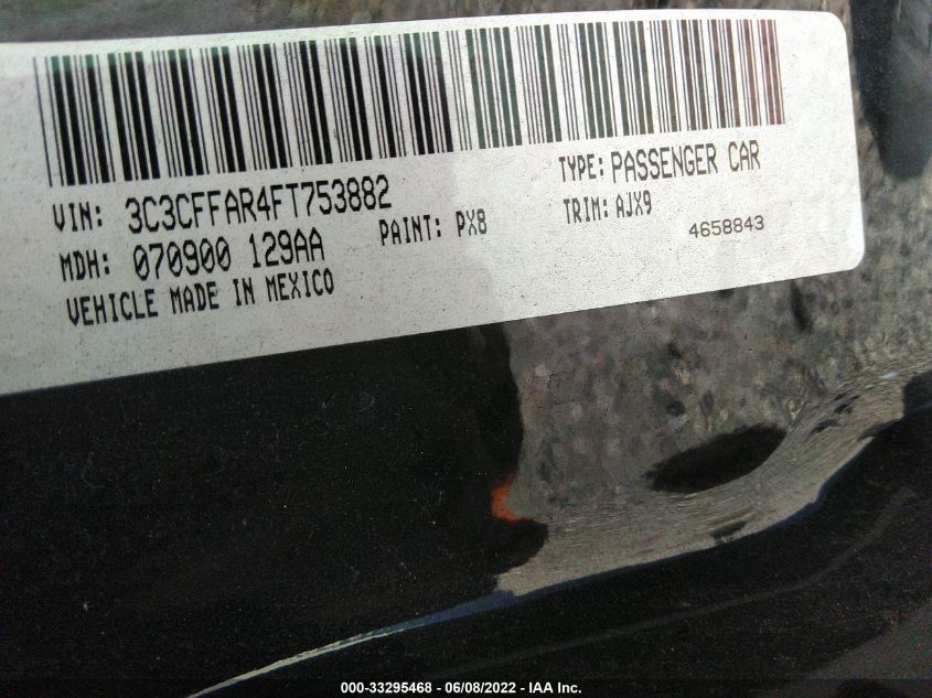 2015 FIAT 500 POP 3C3CFFAR4FT753882