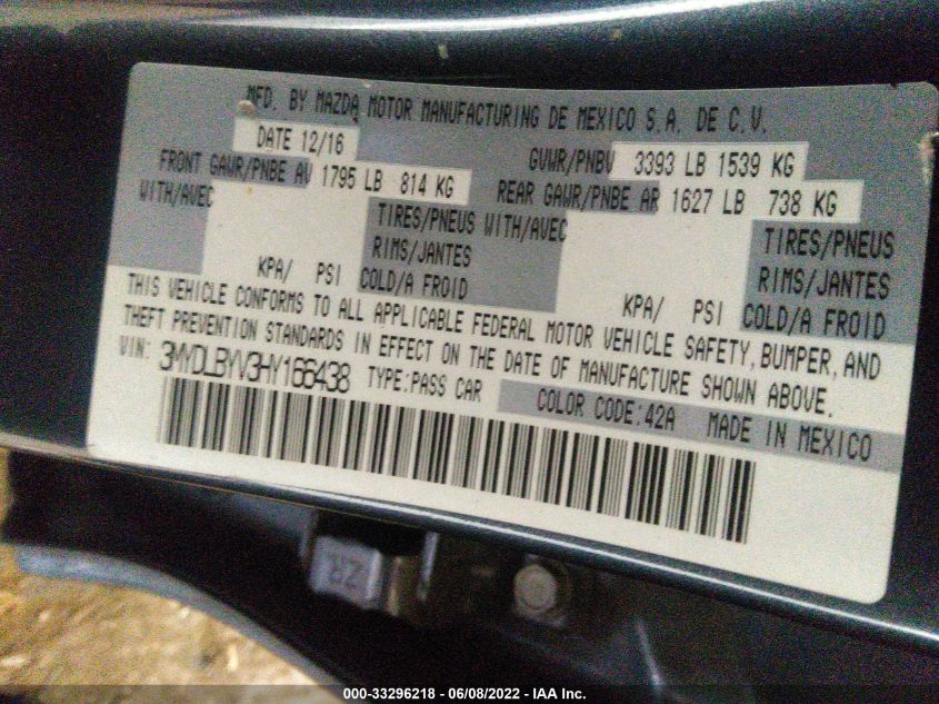 2017 TOYOTA YARIS IA 3MYDLBYV3HY166438