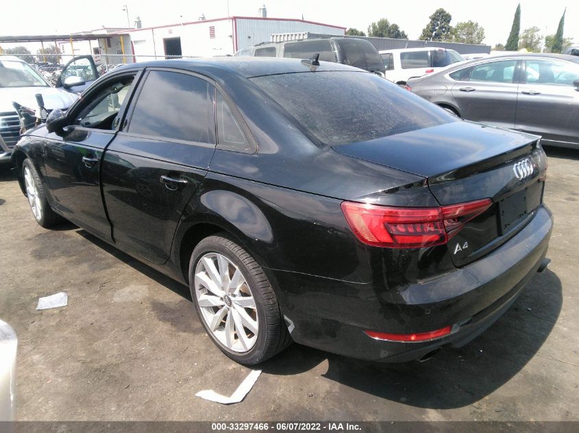 2017 AUDI A4 PREMIUM WAUGNAF45HN004945
