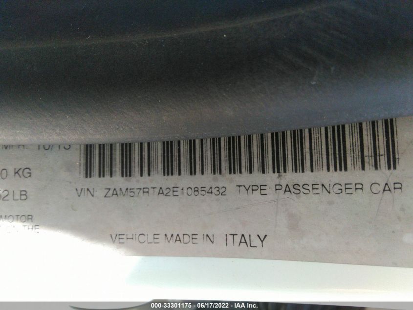 2014 MASERATI GHIBLI S Q4 ZAM57RTA2E1085432